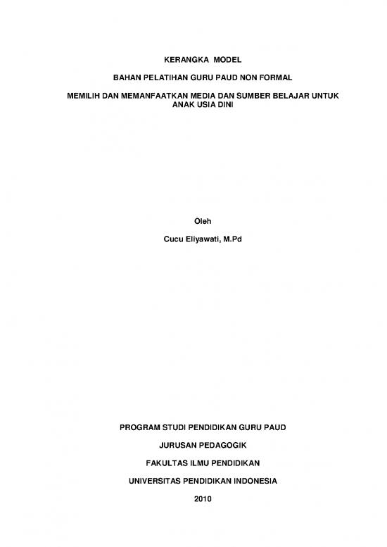 picture Pembelajaran Pdf 7741 | Model Pelatihan Guru Paud Nf | Ilmu Kependidikan